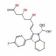 fluvastatin molecule
